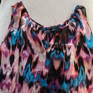 Blue and purple sheer tank top